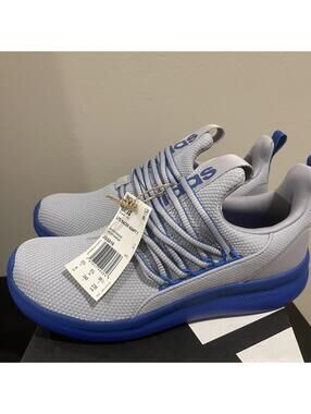 Adidas - Lite Racer Adapt 7.0 Kids - Halo Silver-Royal-Semi Lucid Blue - Size 6